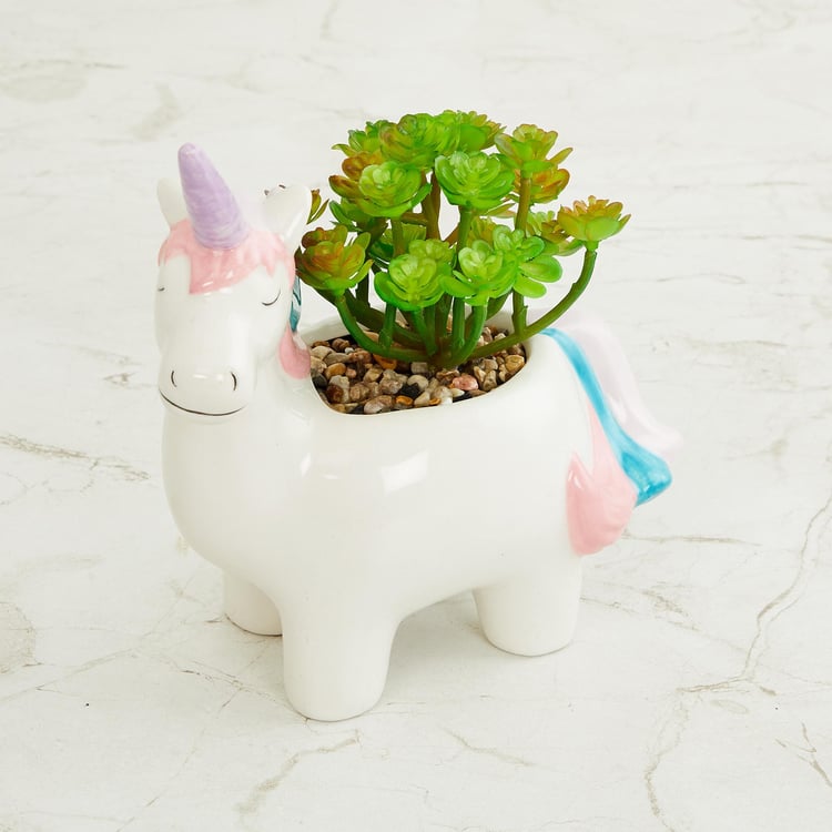 Garnet Elsa Artificial Succulent in Unicorn Planter