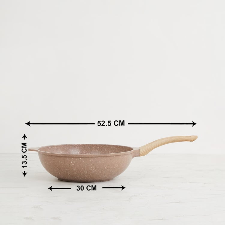 Marshmallow Aluminium Wok - 4.8L