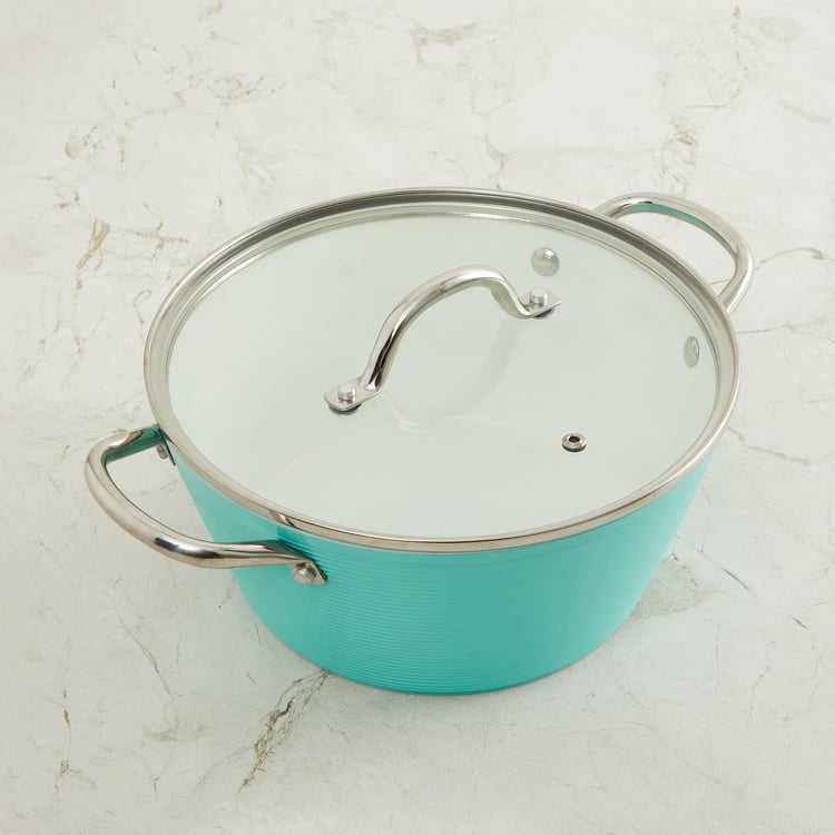 Chef Special Aluminium Casserole with Glass Lid - 24cm
