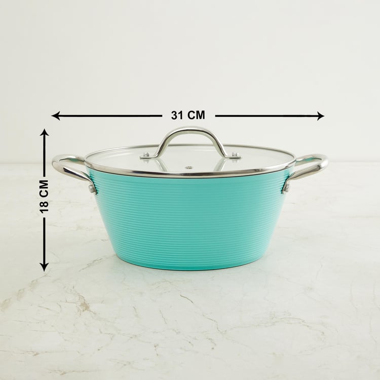 Chef Special Aluminium Casserole with Glass Lid - 24cm