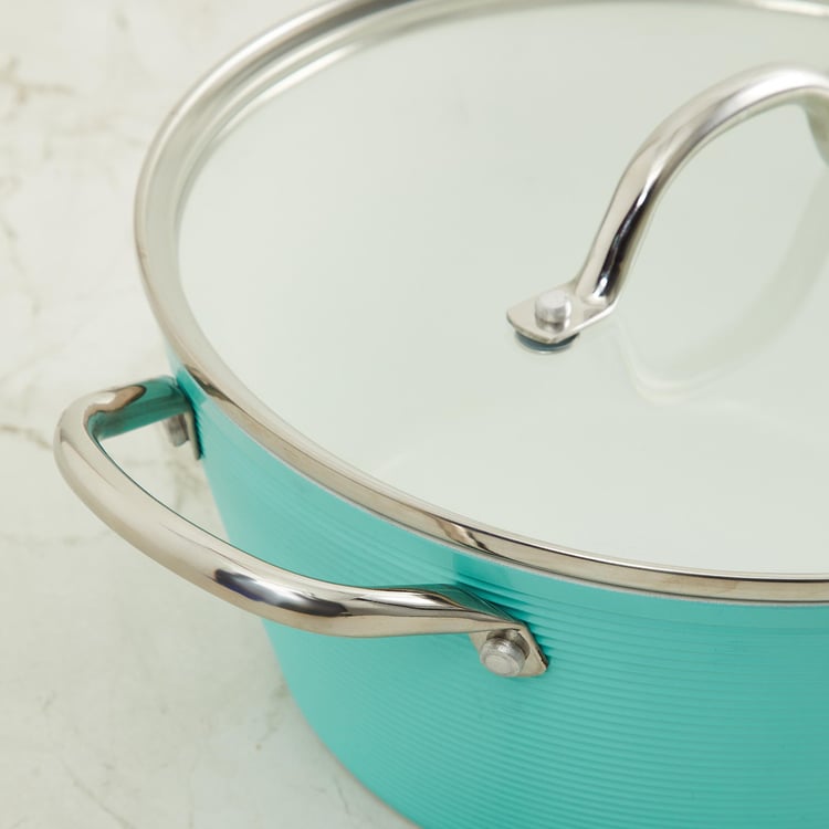 Chef Special Aluminium Casserole with Glass Lid - 24cm