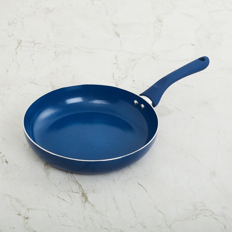 Color Connect Blue Aluminium Fry Pan- 24 x 42 x 5 cm