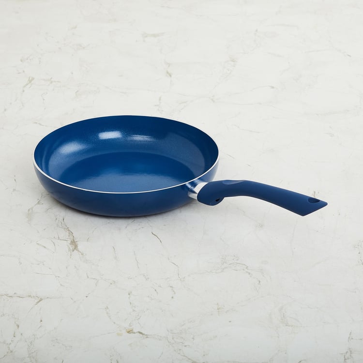 Color Connect Blue Aluminium Fry Pan- 24 x 42 x 5 cm