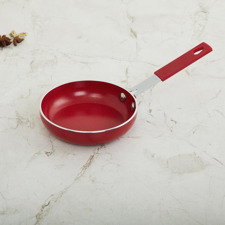 Color Connect Red Aluminium Mini Frying Pan- 23.5 cm