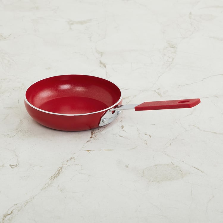 Color Connect Red Aluminium Mini Frying Pan- 23.5 cm