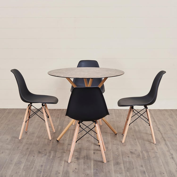 Helios Fairmount 4-Seater Dining Table Set with 4 Chairs