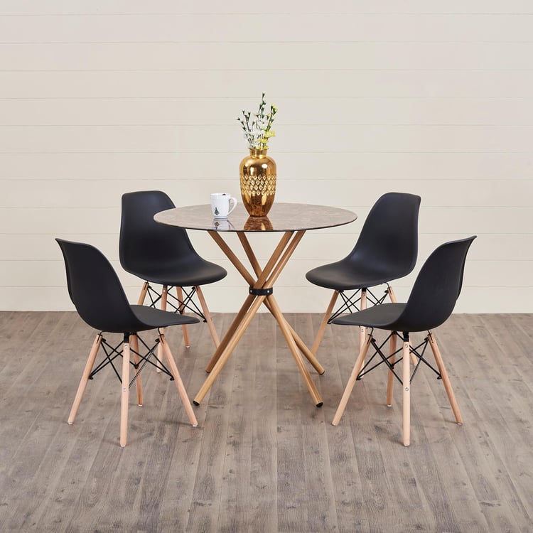 Helios Fairmount 4-Seater Dining Table Set with 4 Chairs