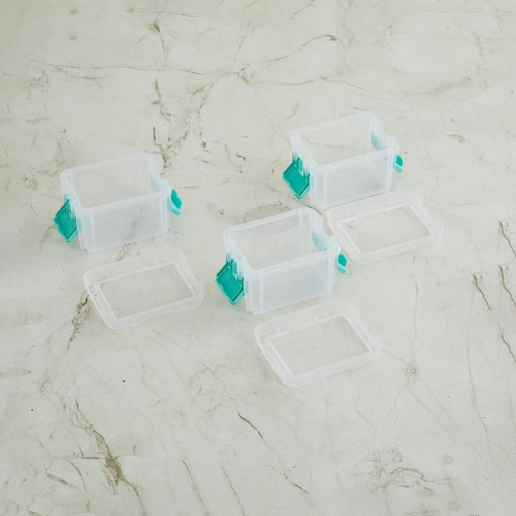 Regan Set of 3 Polypropylene Mini Stackable Latch Boxes