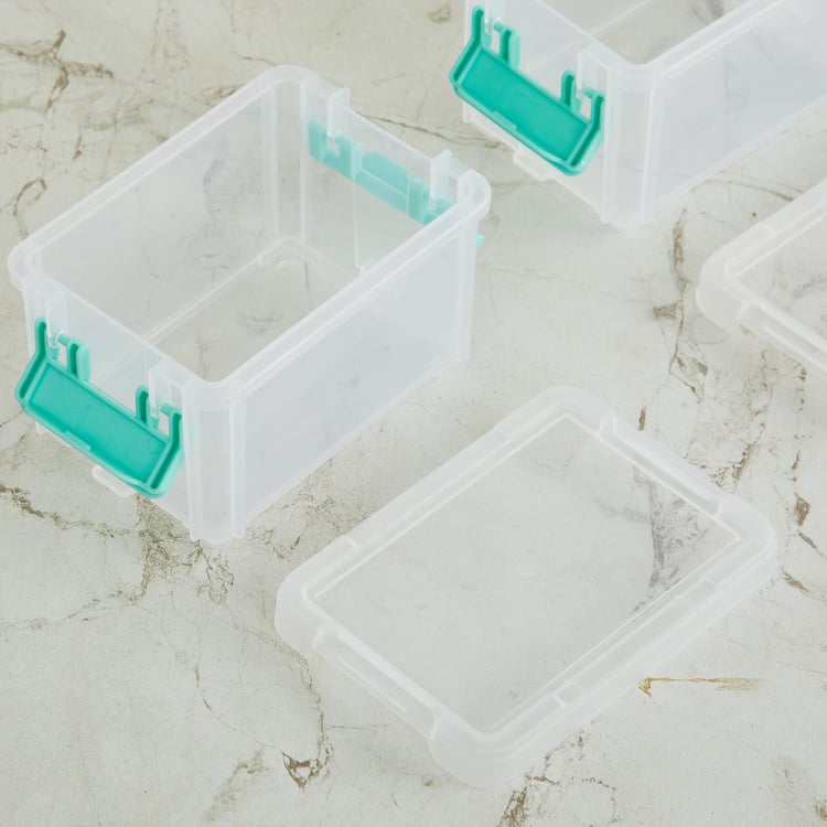 Regan Set of 2 Polypropylene Mini Stackable Latch Boxes