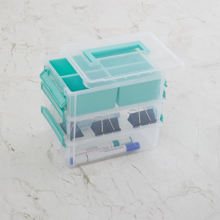 Regan Polypropylene 3-Tier Handy Stackable Latch Box