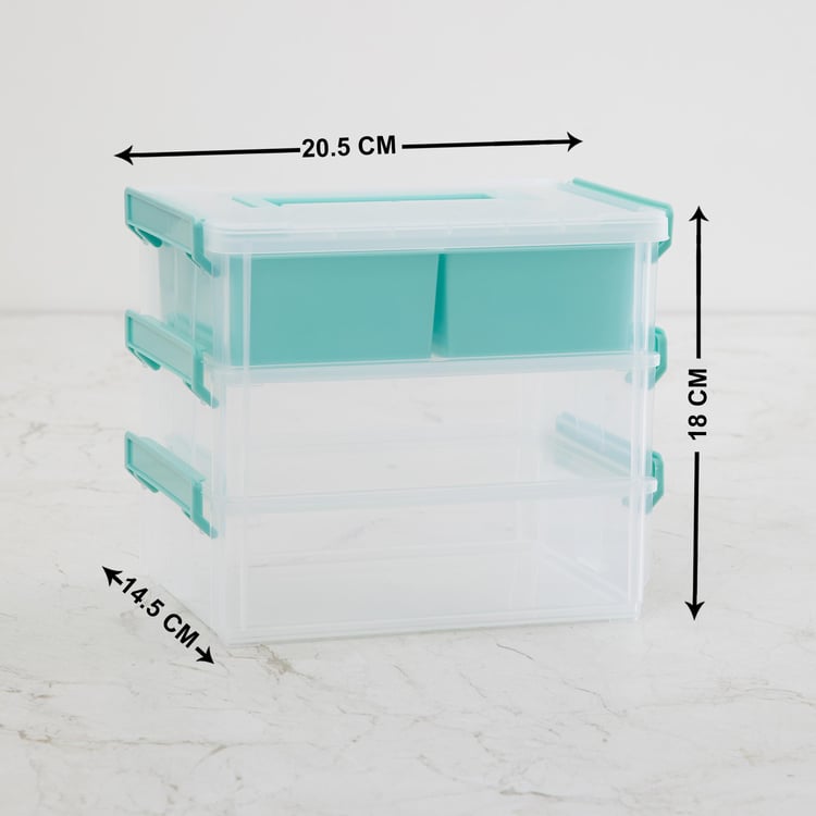 Regan Polypropylene 3-Tier Handy Stackable Latch Box