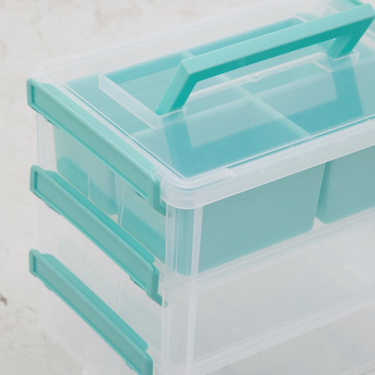 Regan Polypropylene 3-Tier Handy Stackable Latch Box