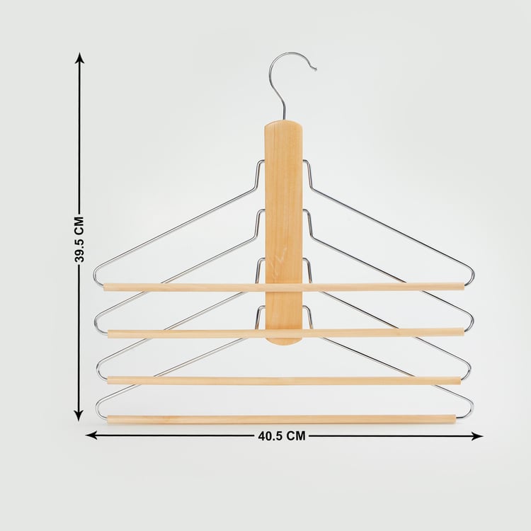 Winston Wood 4-Tier Trousers and Saree Hanger