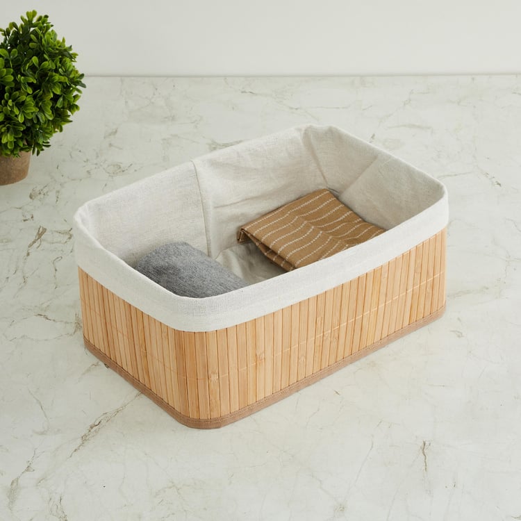 Wilton Bamboo Collapsible Storage Basket