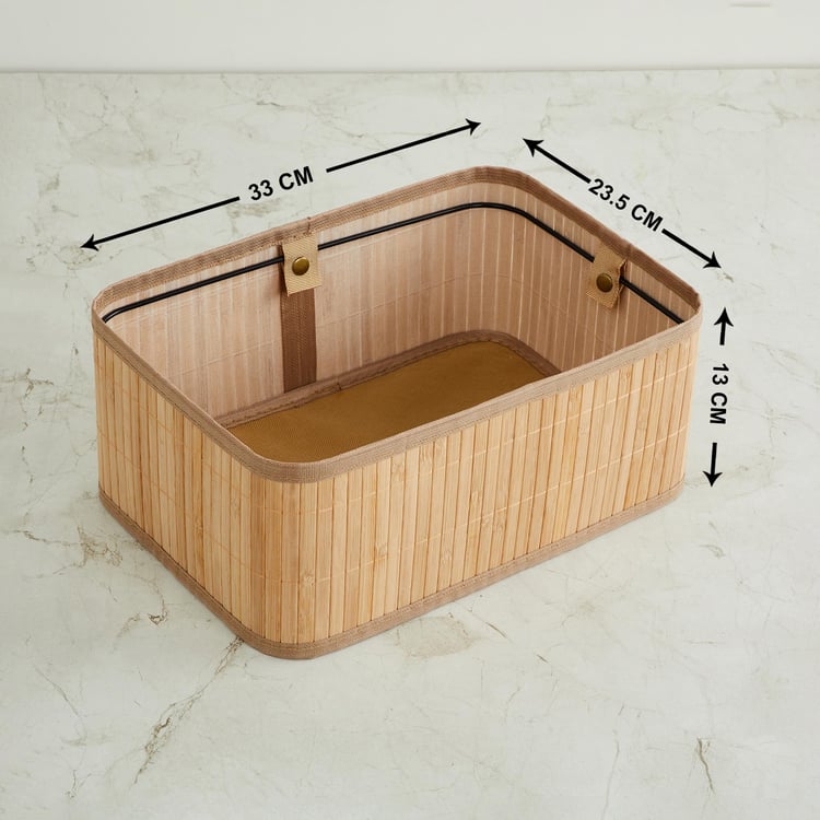 Wilton Bamboo Collapsible Storage Basket