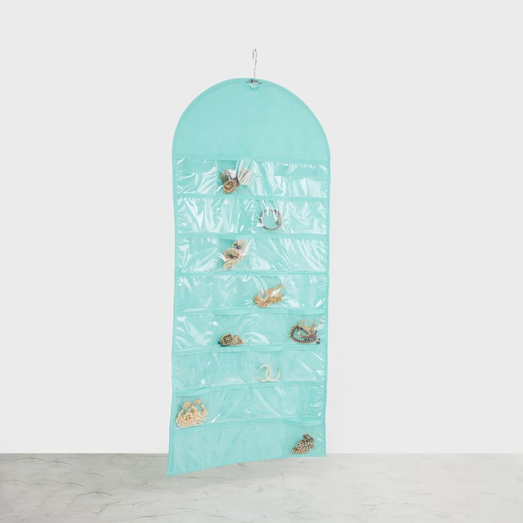 Regan Mellisa Blue Non-Woven Fabric Jewelry Hanging Bag - 45.5x100cm