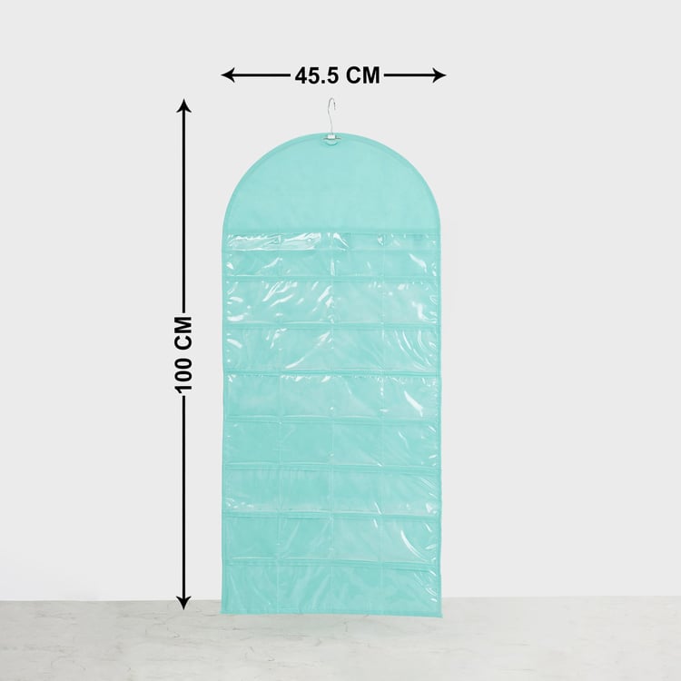 Regan Mellisa Blue Non-Woven Fabric Jewelry Hanging Bag - 45.5x100cm