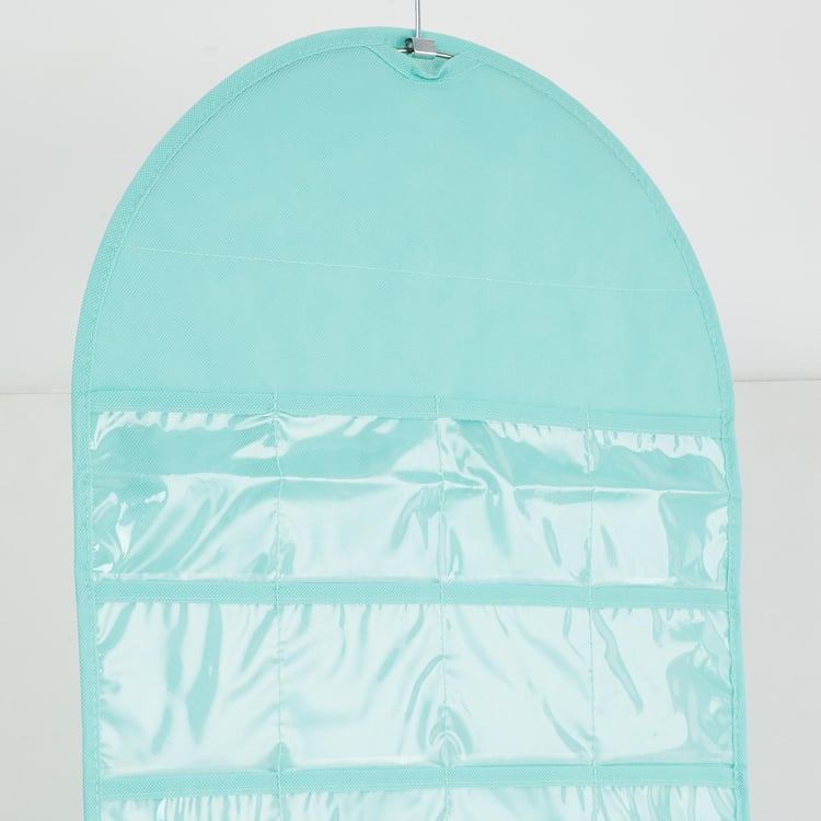 Regan Mellisa Blue Non-Woven Fabric Jewelry Hanging Bag - 45.5x100cm