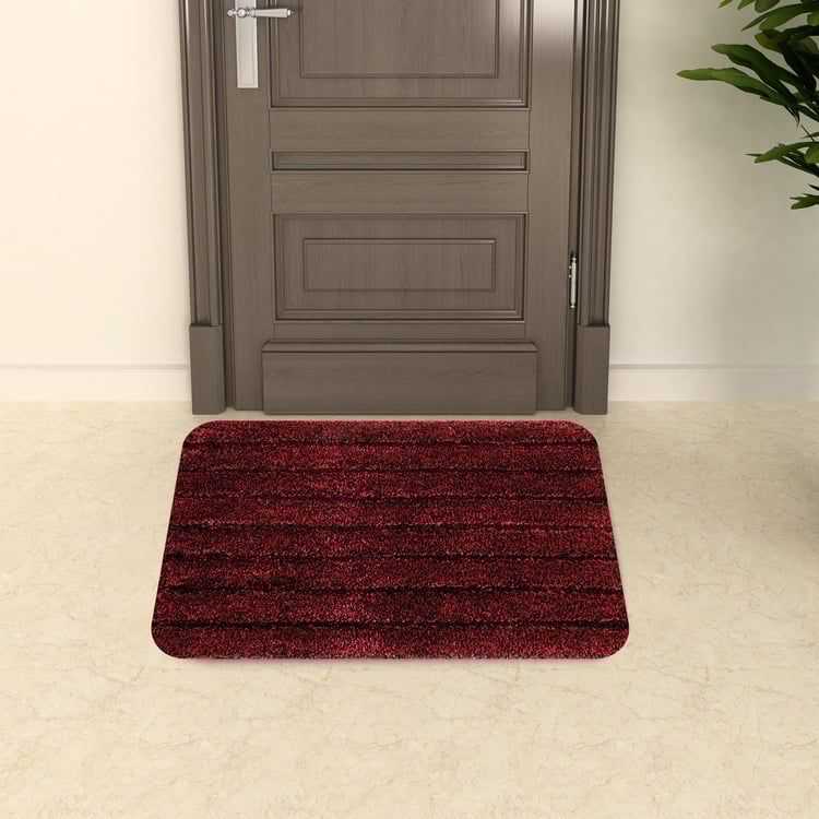 SAPROSE Cotbliss Stripes Textured Anti-Skid Doormat - 39 x 61 cm