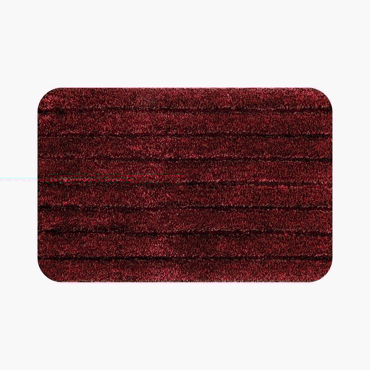 SAPROSE Cotbliss Stripes Textured Anti-Skid Doormat - 39 x 61 cm