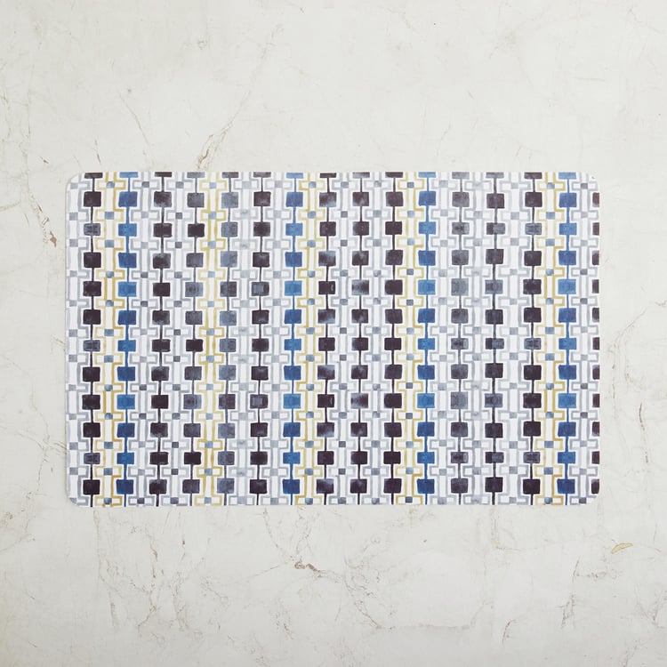 Mandarin Osaka Printed Grey Placemat- Polypropylene- Set of 6- 43 x 28 cm