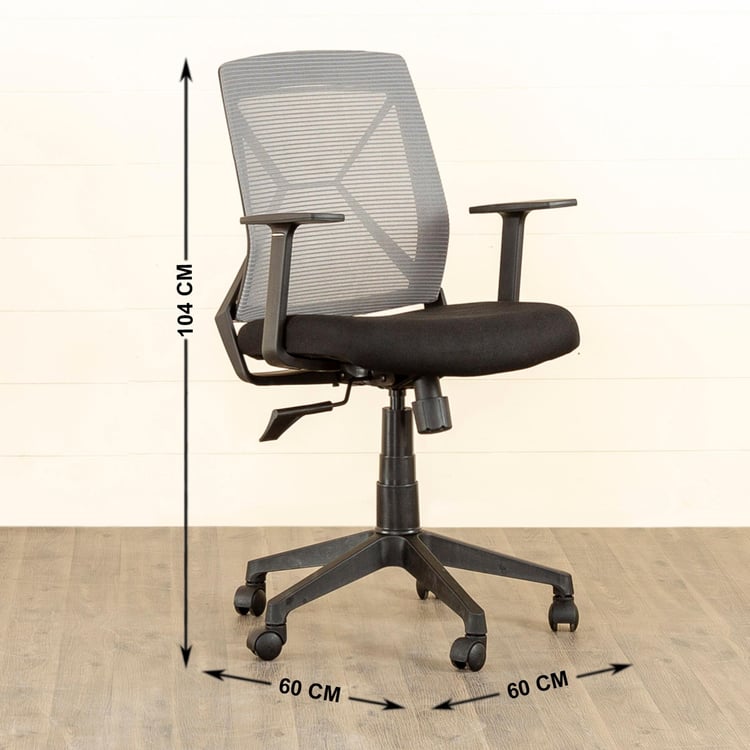 Helios Isabella Mesh Medium Back Office Chair - Grey