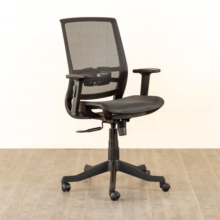 Helios Alice Mesh Medium Back Office Chair - Black