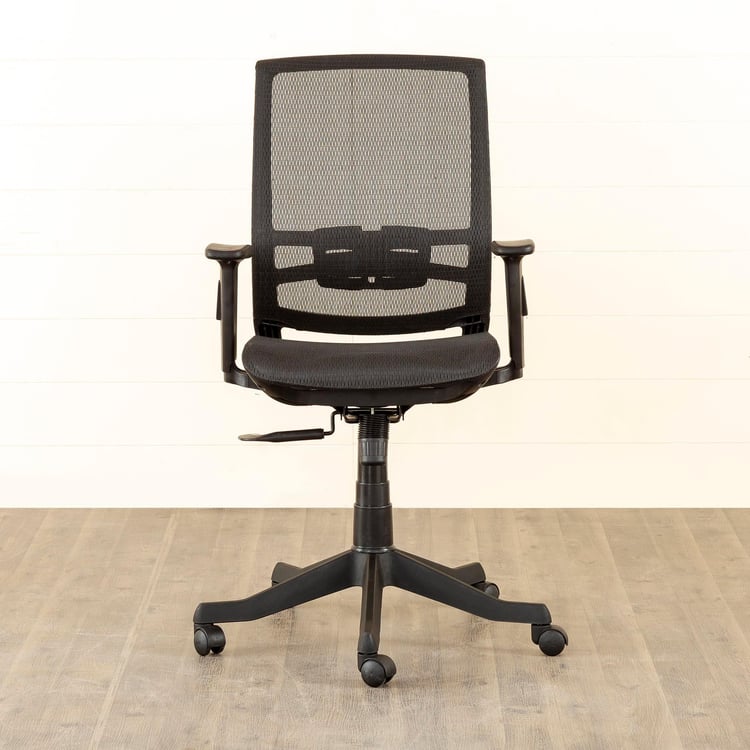Helios Alice Mesh Medium Back Office Chair - Black