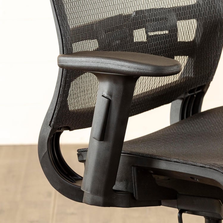 Helios Alice Mesh Medium Back Office Chair - Black