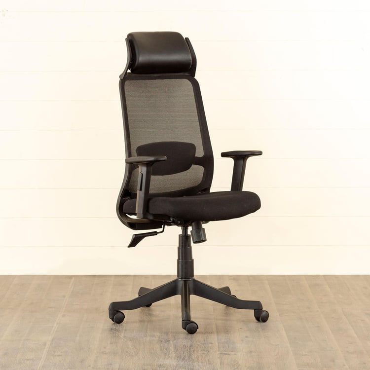 Helios Ergo Mesh High Back Office Chair - Black
