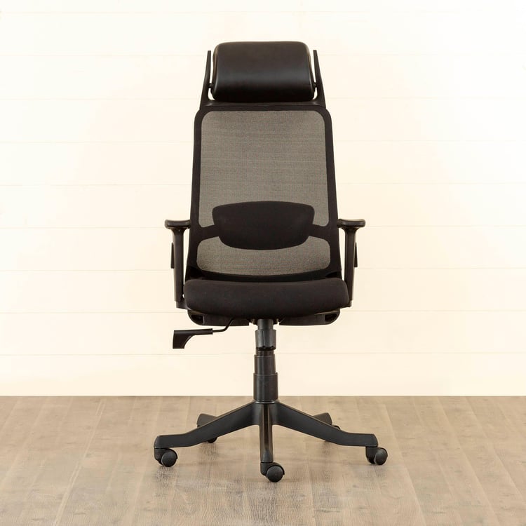 Helios Ergo Mesh High Back Office Chair - Black