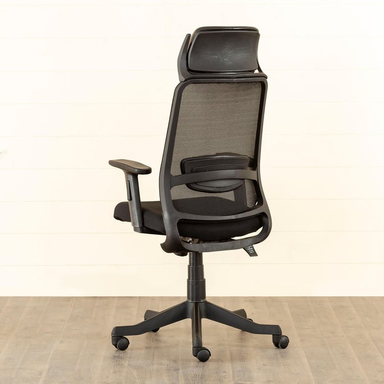 Helios Ergo Mesh High Back Office Chair - Black