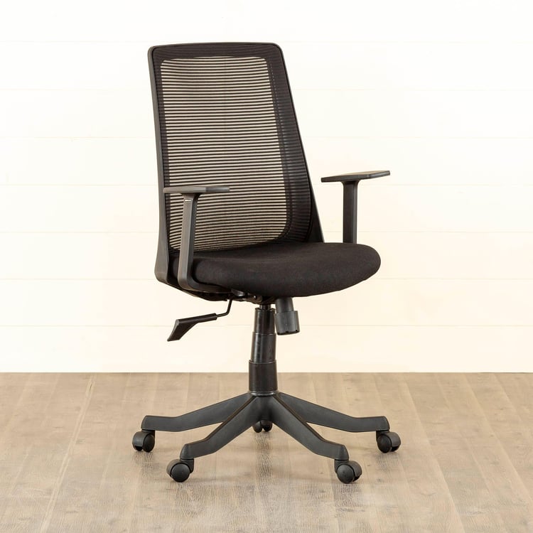 Helios Olivia Mesh Medium Back Office Chair - Black