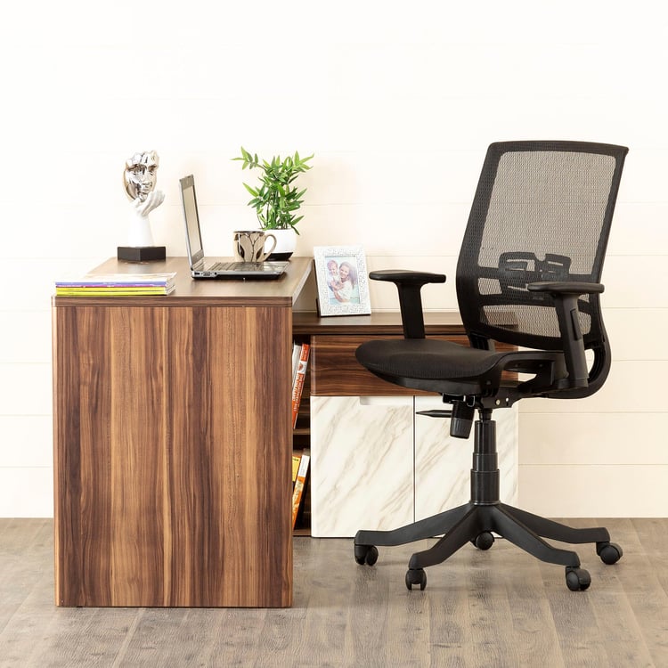 Helios Olivia Mesh Medium Back Office Chair - Black