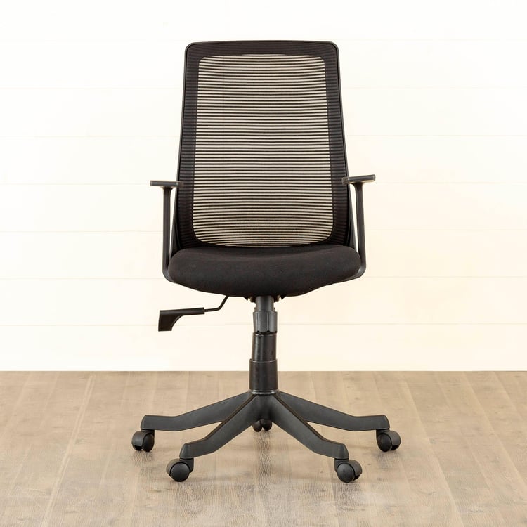 Helios Olivia Mesh Medium Back Office Chair - Black