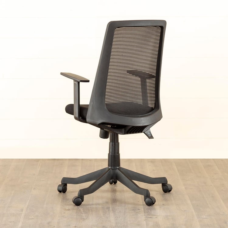 Helios Olivia Mesh Medium Back Office Chair - Black