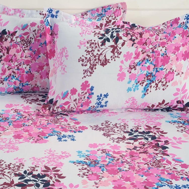 SWAYAM  Floral Print 2-Pc. Single Bedsheet  Set - 150 x 225 cm