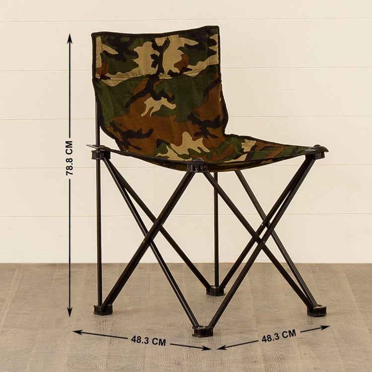 Helios Camouflage Foldable Camping Chair With Carrying Bag - Extra Large