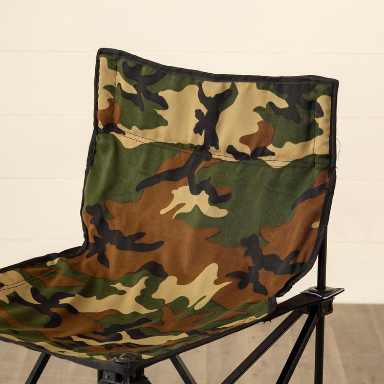 Helios Camouflage Foldable Camping Chair With Carrying Bag - Extra Large