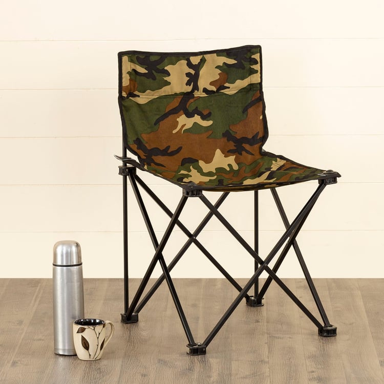 Helios Camouflage Foldable Camping Chair With Carrying Bag - Large