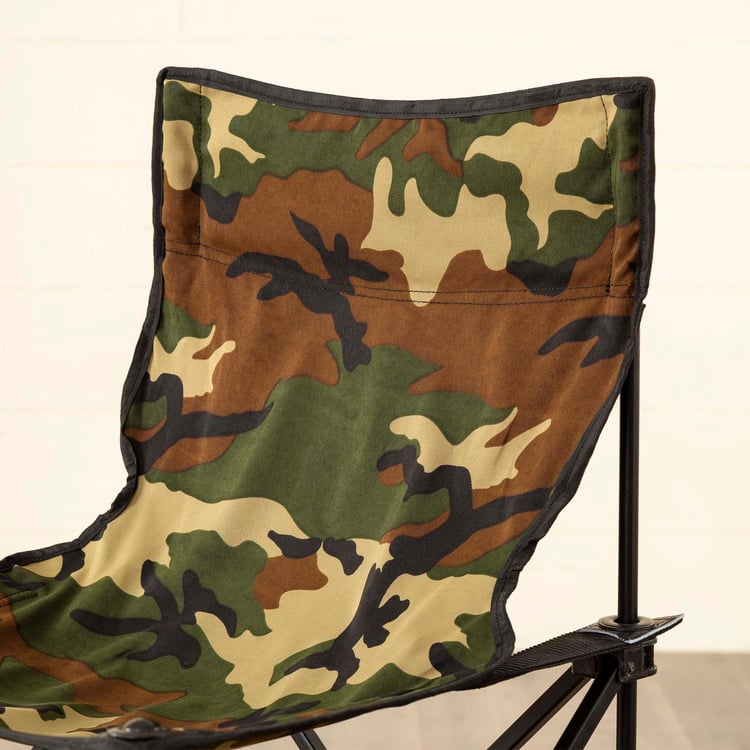 Helios Camouflage Foldable Camping Chair With Carrying Bag - Large