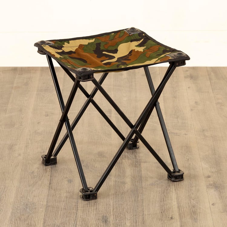 Helios Camouflage Foldable Camping Stool With Carrying Bag - Medium