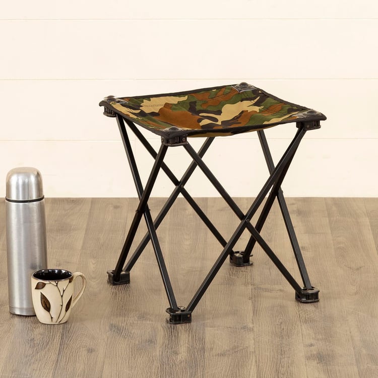 Helios Camouflage Foldable Camping Stool With Carrying Bag - Medium