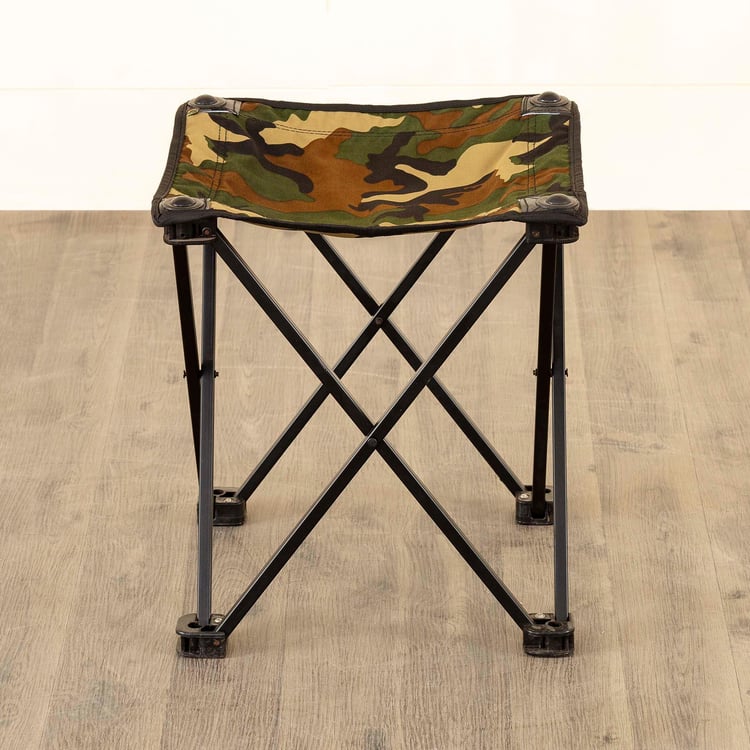 Helios Camouflage Foldable Camping Stool With Carrying Bag - Medium