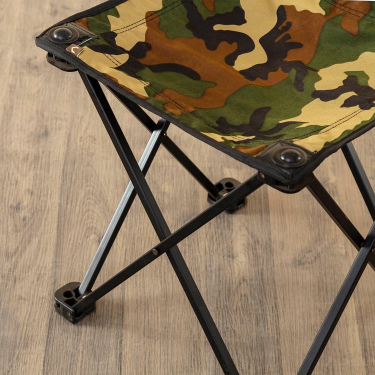 Helios Camouflage Foldable Camping Stool With Carrying Bag - Medium