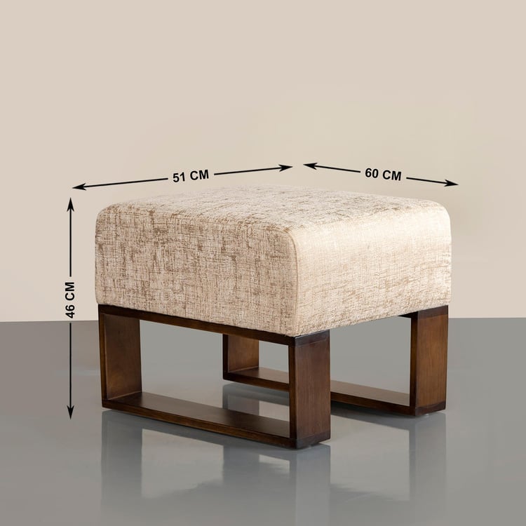 Delport Fabric Ottoman - Beige