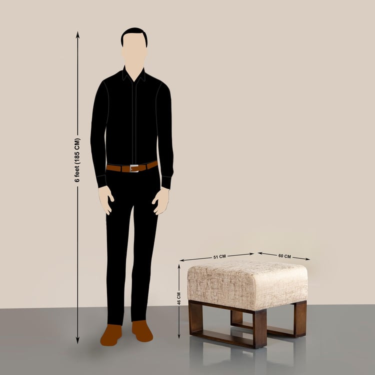 Delport Fabric Ottoman - Beige