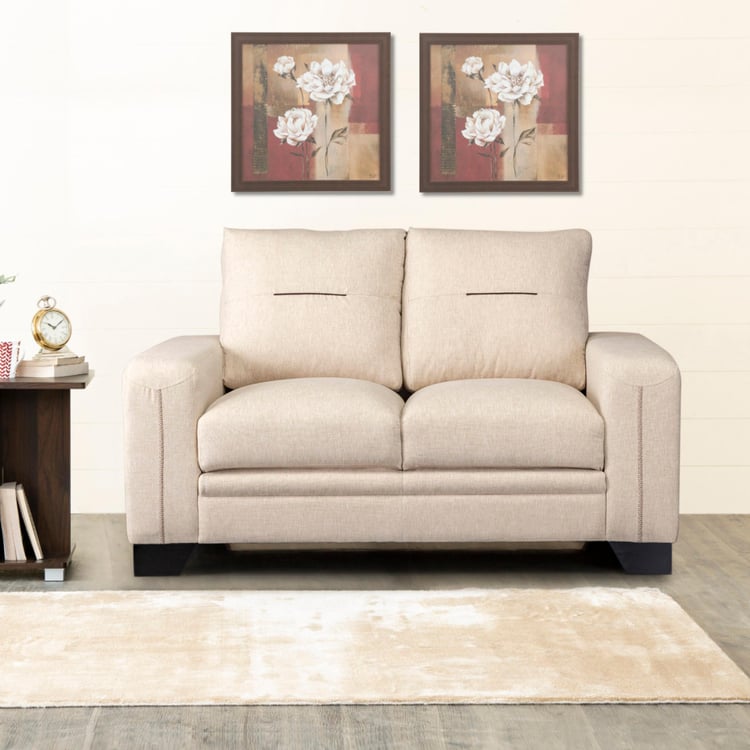 Helios Quebec Nxt Fabric 2-Seater Sofa - Beige