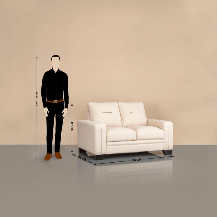 Helios Quebec Nxt Fabric 2-Seater Sofa - Beige