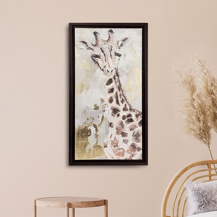 Artistry Giraffe Multicolour Glass Picture Frame - 40x80cm